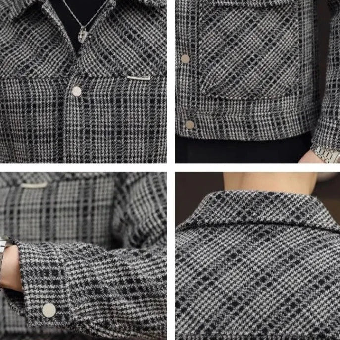 Jaqueta de Luxo de lã xadrez